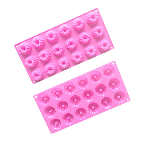 Molde de Silicona Kelilu 18 Cavidades Redondas para Postres, Mousse y Gelatina - Image 2