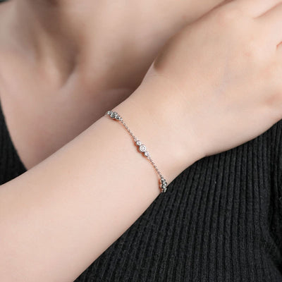 Pulsera Minimalista de Moissanita Europeo Americano Nicho - Image 4