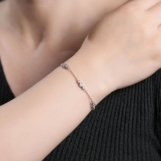 Pulsera Minimalista de Moissanita Europeo Americano Nicho - Image 4