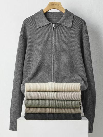 Cardigan de Lana con Cierre para Hombre - Suéter Tipo Saco Elegante - Image 9