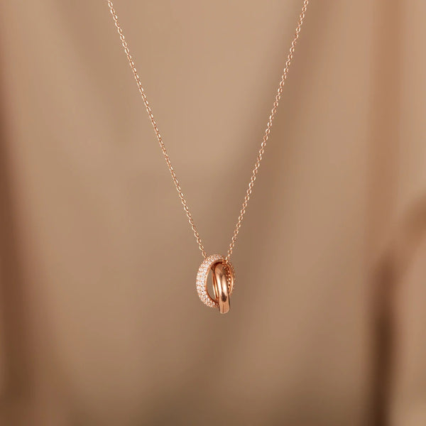 Collar de Plata Esterlina 925 Entrelazado para Mujer
