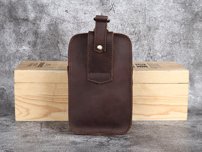 Bolsa de Cintura en Cuero Crazy Horse - Cartera Funcional para Hombre - Image 28