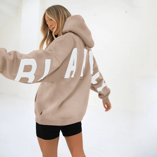 Sudadera Estampada Gruesa Oversize de Manga Larga Versátil - Image 31