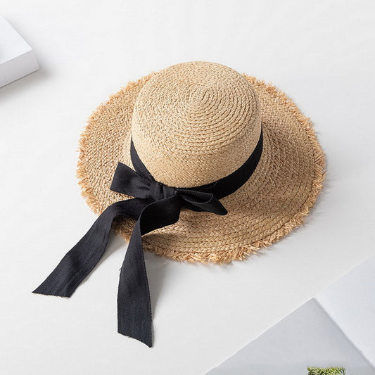 Sombrero de Viaje con Moño Raw Edge Protección Solar