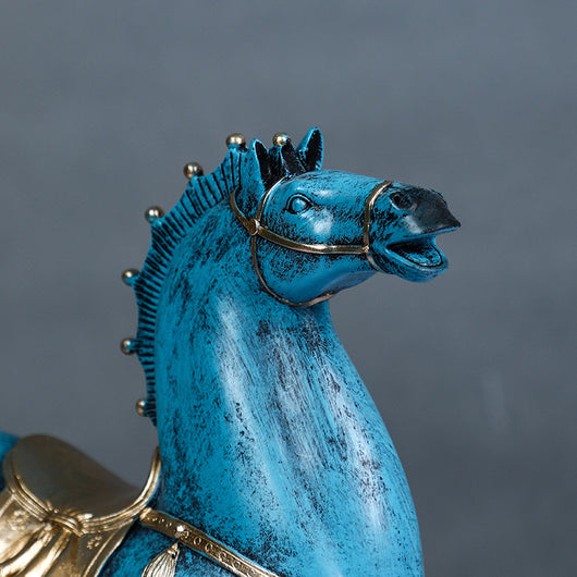 Escultura Decorativa Caballo de Hierro Estilo Chino Moderno para Sala - Image 5