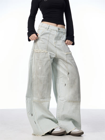Pantalones Vaqueros Retro Sueltos Desgastados con Efecto Vintage - Image 16