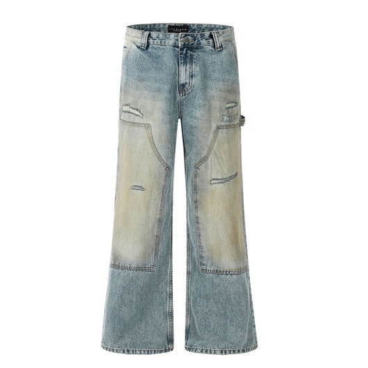Jeans Rectos Vintage Desteñidos Estilo Americano - Image 6