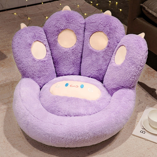 Cojín de Piso con Forma de Pata de Gato - Almohada Extraíble de Felpa para Silla Gamer y Descanso - Image 3