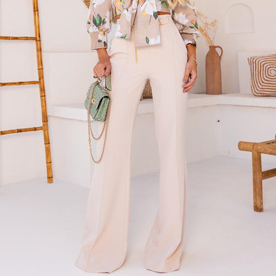 Conjunto Elegante de Blusa Estampada con Moño y Pantalón Ancho - Image 18