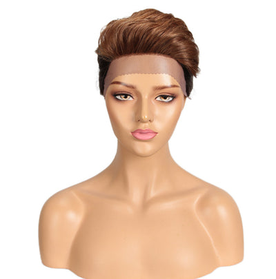 Peluca Frontal de Encaje Cabello Natural Corto - Image 4