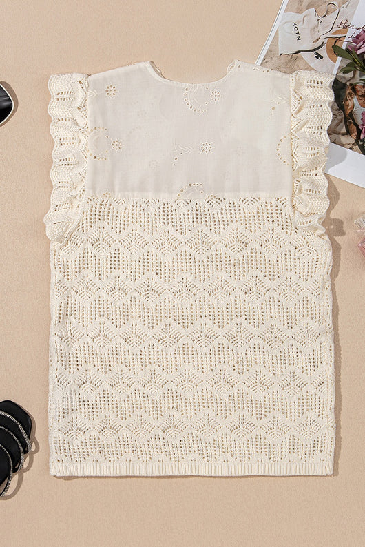 Chaleco Calado Tejido en Colores Sólidos para Mujer - Image 25