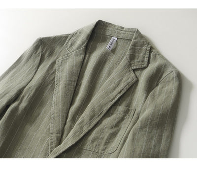 Traje Suelto de Ramio a Rayas Vintage para Primavera y Otoño - Image 14