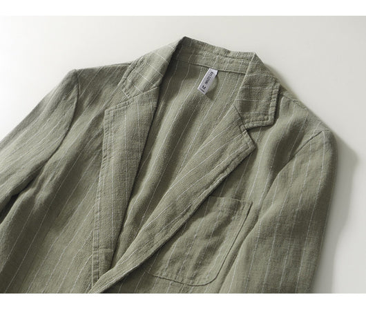 Traje Suelto de Ramio a Rayas Vintage para Primavera y Otoño - Image 14