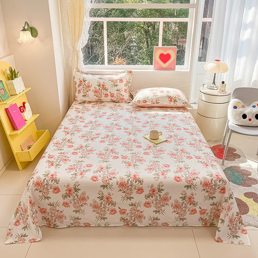 Sábana de Algodón Estampado Floral Ins Style - Image 15
