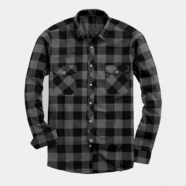 Camisa de Franela a Cuadros para Hombre - Uso Todo el Año