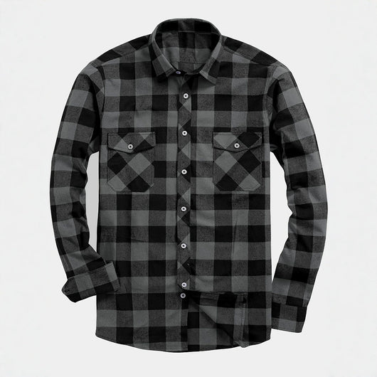 Camisa de Franela a Cuadros para Hombre - Uso Todo el Año