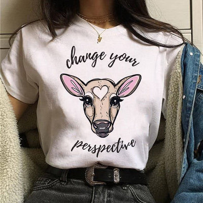 Playera Unisex con Estampado Cute de Cerdito Vegetariano - Image 9