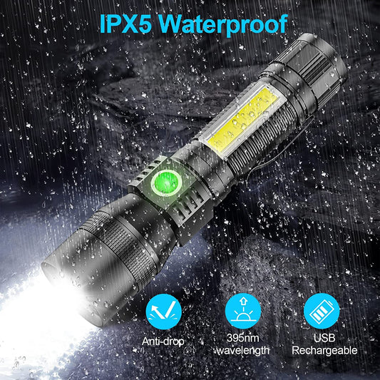Linterna LED Multifunción con Carga USB y Imán Potente