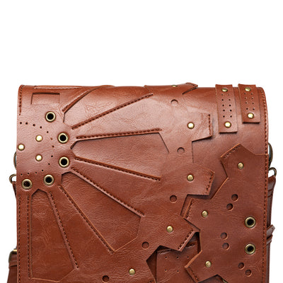 Mochila Steampunk Vintage de Estilo Europeo con Detalles en Engranajes - Image 17