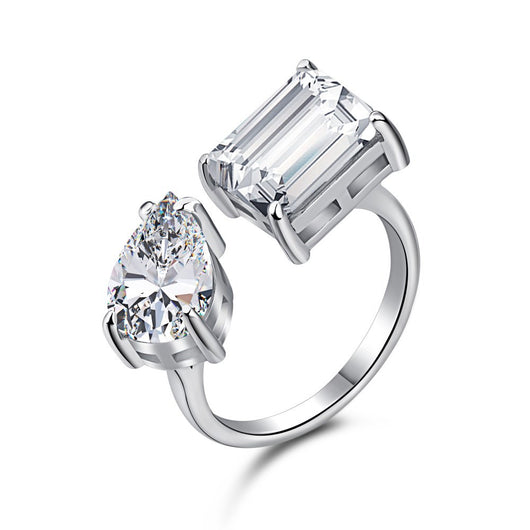 Anillo de Diamante de Alto Carbono en Plata de Ley Lujo - Image 15