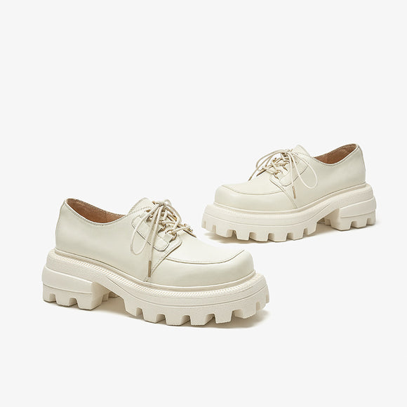 Zapatos de Plataforma con Tacón Grueso y Punta Cuadrada para Mujer
