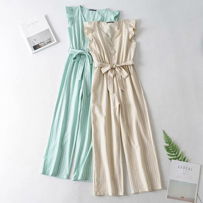 Jumpsuit de Algodón Denise con Rayas - Elegancia y Comodidad - Image 9