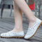 Zapatos Planos de Cuero para Mujer con Tacón Bajo