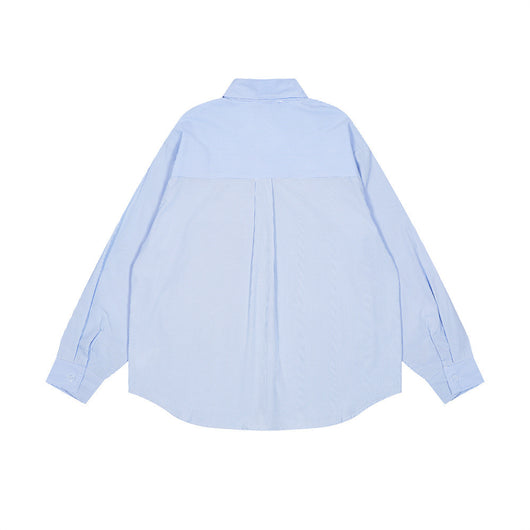 Camisa Suelta de Rayas Verticales y Manga Larga para Hombre - Image 7