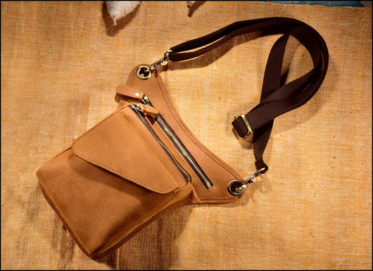 Bolsa Táctica de Cuero Genuino para Hombre - Riñonera Outdoor Ajustable - Image 21