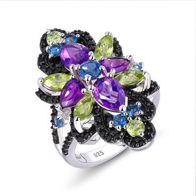 Anillo de Amatista con Incrustación Elegante para Mujer - Image 3