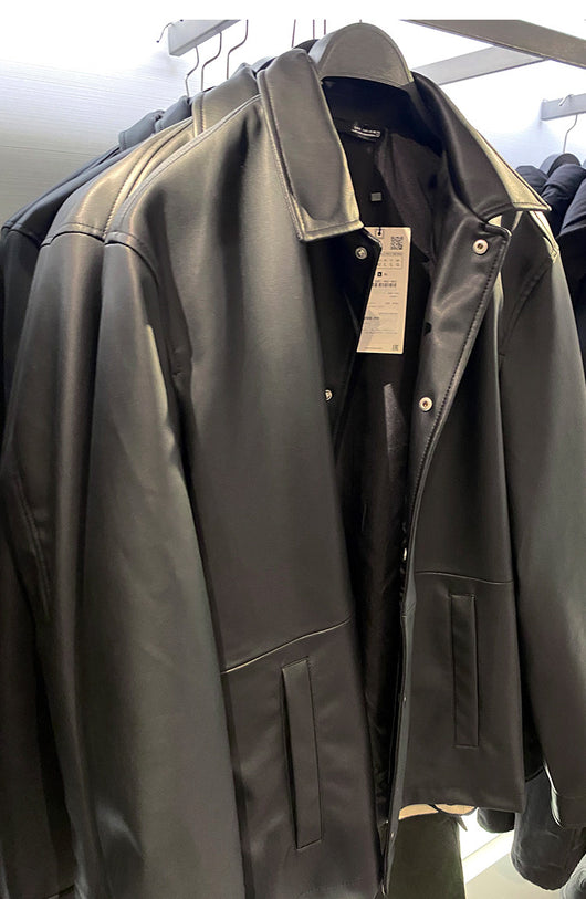 Chaqueta de Cuero Casual para Hombre - Image 12