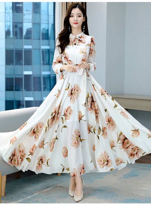 Vestido Largo Estampado Reductor de Cintura para Mujer - Image 12