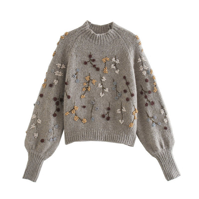 Suéter Tejido con Cuentas Versátil - Moda Urbana Europea y Americana - Image 2