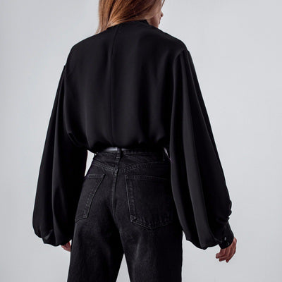 Blusa Elegante de Cintura Alta con Mangas Acampanadas - Image 4