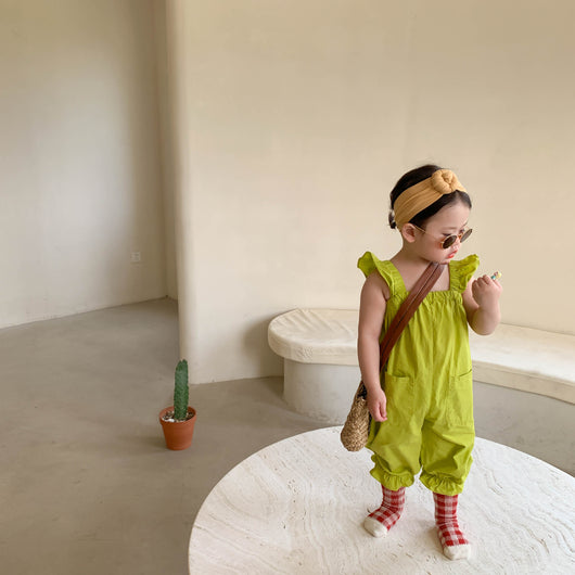 Jumpsuit de Verano para Niñas Estilo Coreano con Tirantes - Image 3