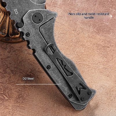 Cuchillo Táctico Plegable de Acero Reforzado para Aventuras al Aire Libre - Image 3