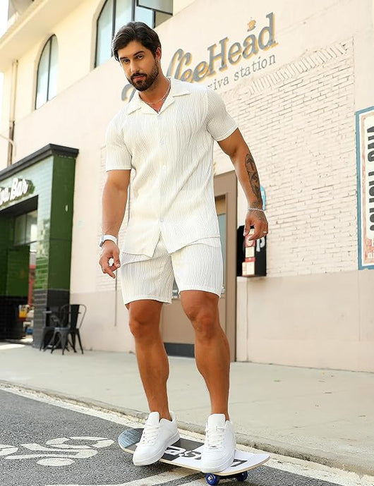 Conjunto Deportivo Hombre: Camiseta y Shorts con Patrón Onda Transpirable - Image 21