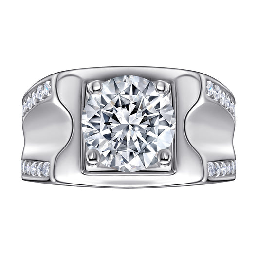 Anillo de Plata Esterlina Chapado en Platino con Zirconia para Hombre - Image 15