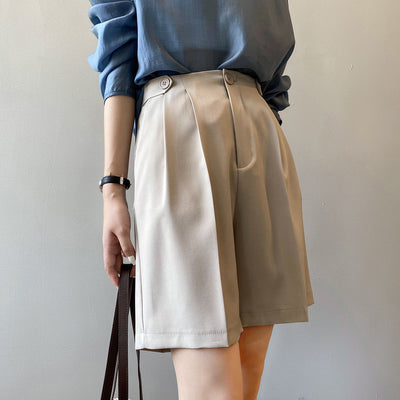 Pantalones Anchos Estilo Coreano con Drapeado Fluido - Image 8