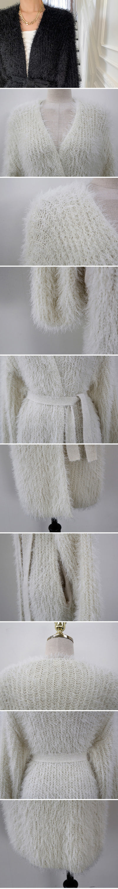 Cardigan Acolchado Largo Oversize para Mujer - Abrigo Tipo Sweater Hasta la Rodilla - Image 11