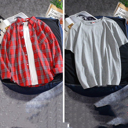 Camisa Cuadriculada Hombre Manga Larga Primavera Otoño - Image 10