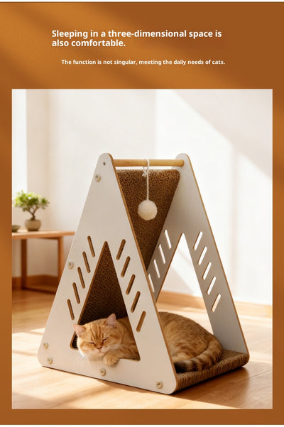 Árbol Rascador de Cartón Corrugado para Gatos - Nido y Centro de Juegos - Image 8