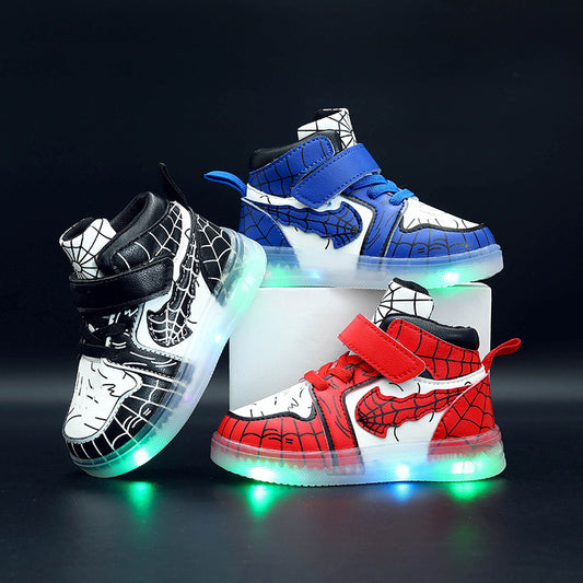 Tenis LED Deportivos de Cuero para Niños con Luces Integradas