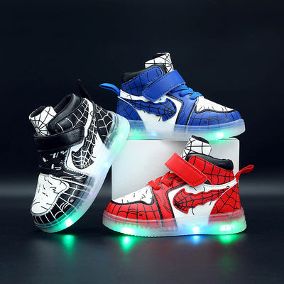 Tenis LED Deportivos de Cuero para Niños con Luces Integradas