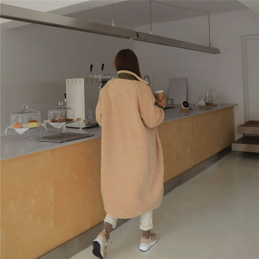 Abrigo Reversible de Lana de Cordero con Cuello Alzado y Cierre Doble - Image 19