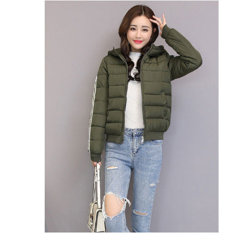 Chaqueta de Algodón Corta con Capucha - Abrigo Slim Fit para Invierno - Image 12