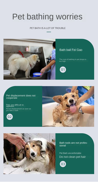 Cepillo de Baño 2-en-1 para Perros y Gatos con Masaje SPA - Image 14