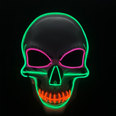 Máscara Calavera LED Resplandeciente con Líneas de Neón - Image 17