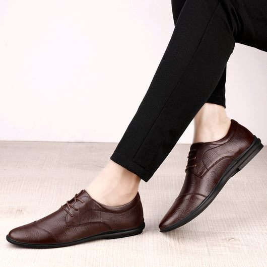 Zapatos Casuales de Cuero Genuino con Cordones para Hombre - Image 12