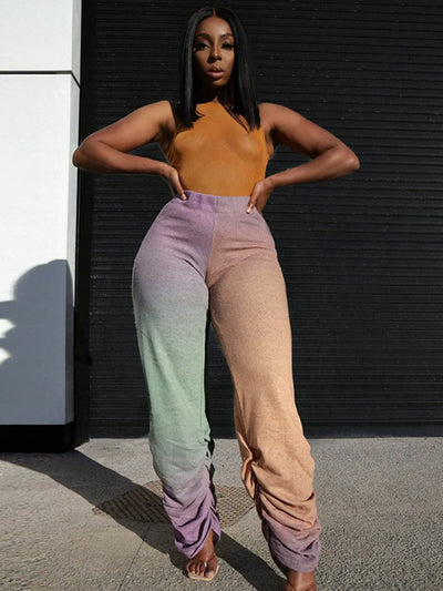 Pantalón Suelto de Cintura Alta para Mujer - Diseño Colorido y Versátil - Image 4